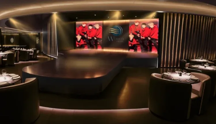 遊輪的休閒劇院區。World  Cruise提供