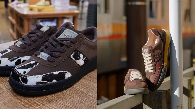 EPT 2025秋冬系列以「動物森林」為主題，將乳牛紋路、秋冬色系融入標誌性鞋型。品牌提供