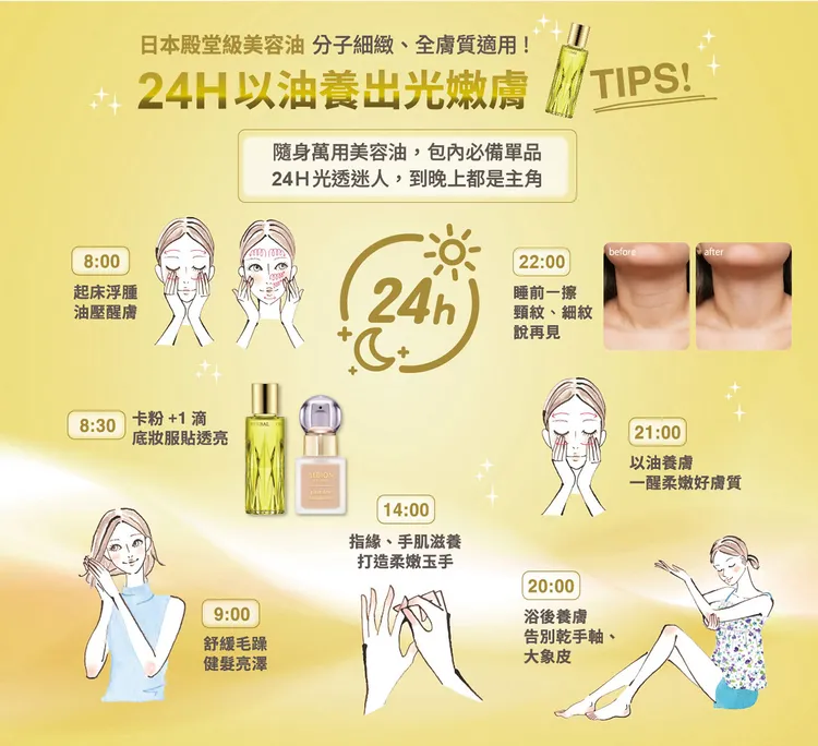 ALBION黃金植萃全效精華油一瓶多用。品牌提供