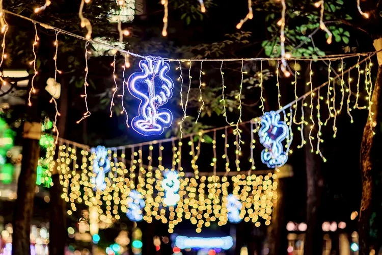 PEANUTS™與台北市冬季活動合作，街頭處處是亮點。台北市觀傳局提供