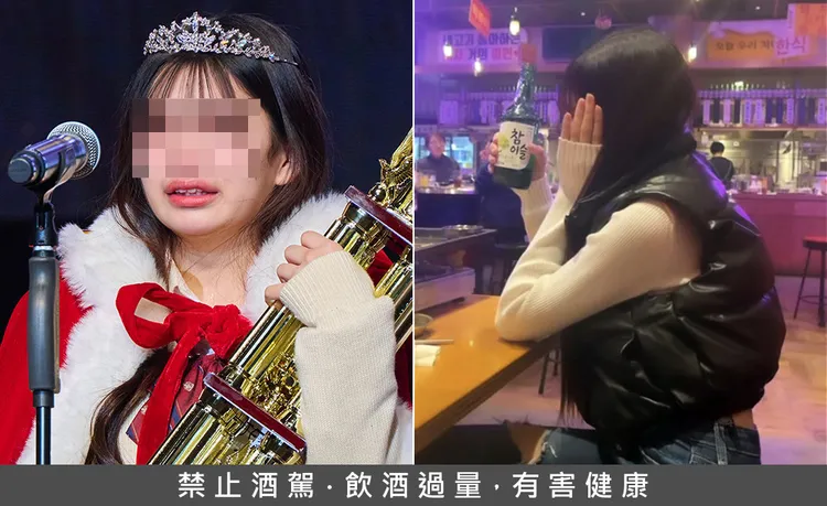 福井县一名女高中生，才刚当选2025日本最可爱女高中生，就被爆出未成年饮酒。翻摄自X