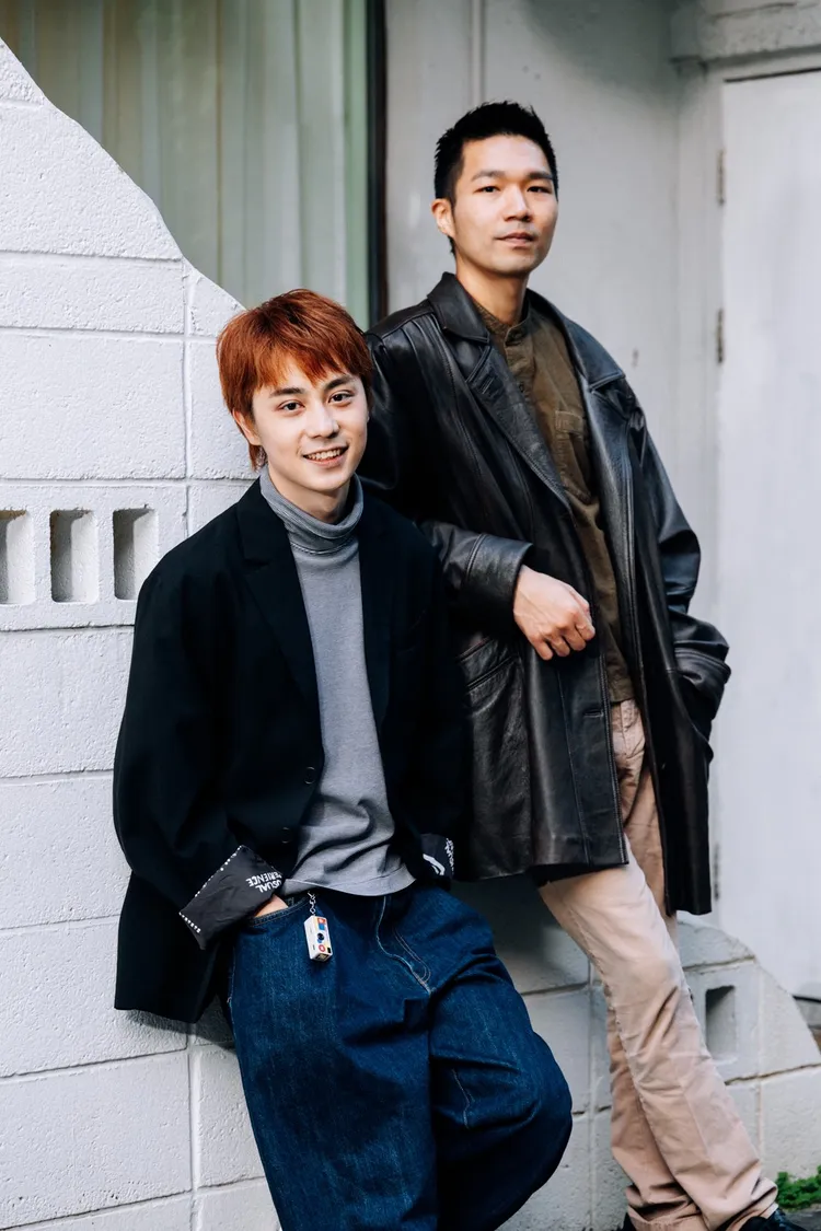 張迪文（左）和導演李駿碩合作《眾生相》。佳映提供