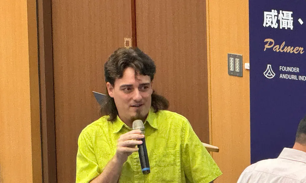 Anduril创办人拉奇（Palmer Luckey）今年八月曾访问台湾。中央社