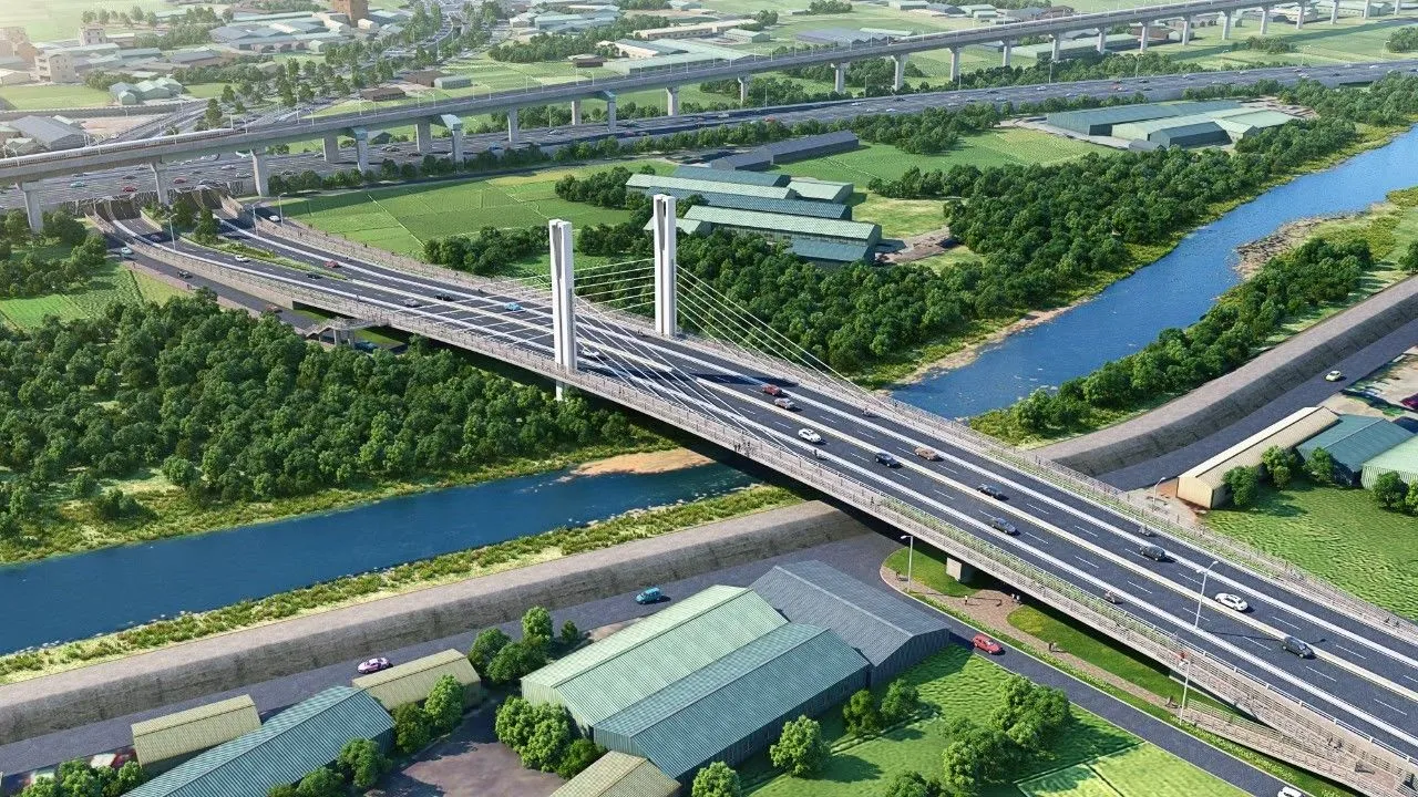 市政路延伸第2标工程原预计明年底市长卢秀燕卸任前完工，如今因营造商因素造成进度落后3成。市府提供