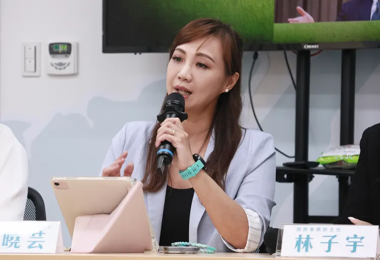 黃國昌辦公室三重蘆洲區主任周曉芸。彭欣偉攝