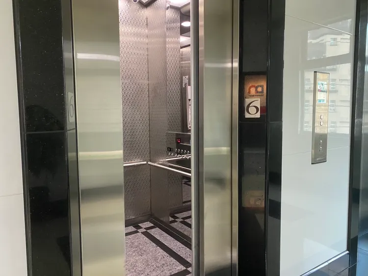 电梯示意图，图非出事电梯。陈静文摄