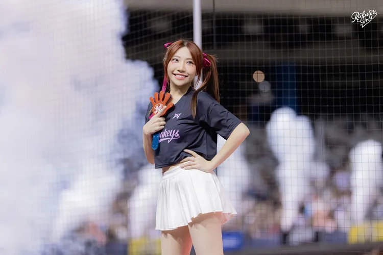 邱薆是去年初加入樂天女孩的。樂天桃猿提供