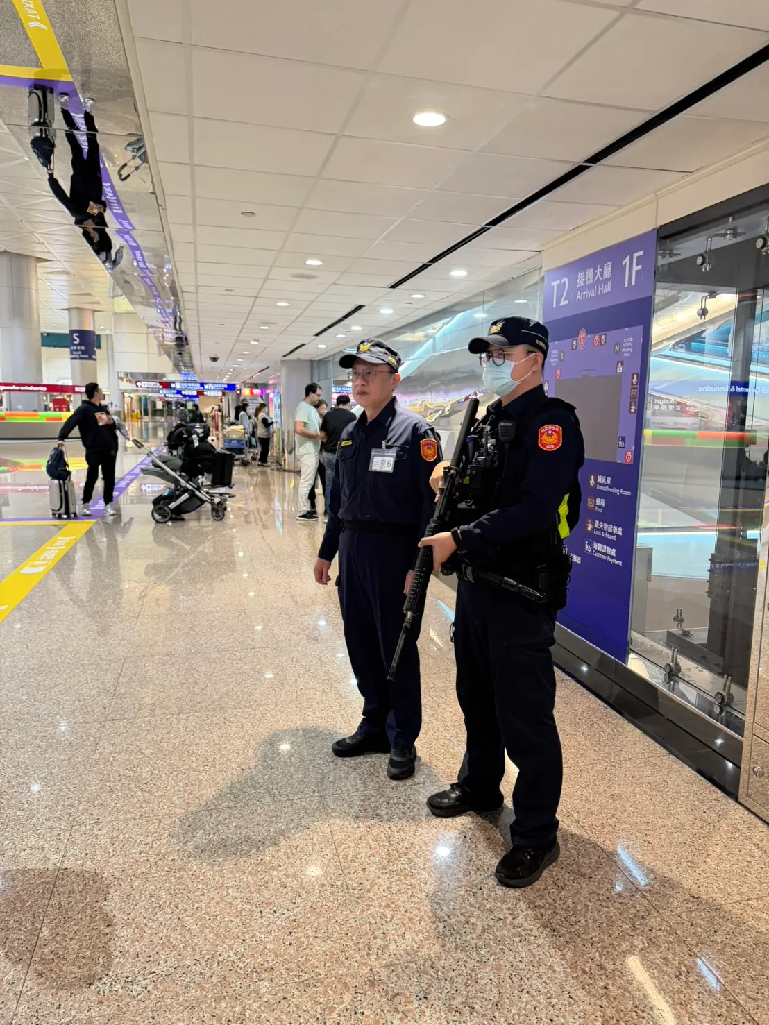 航警局提升机场维安。航警局提供