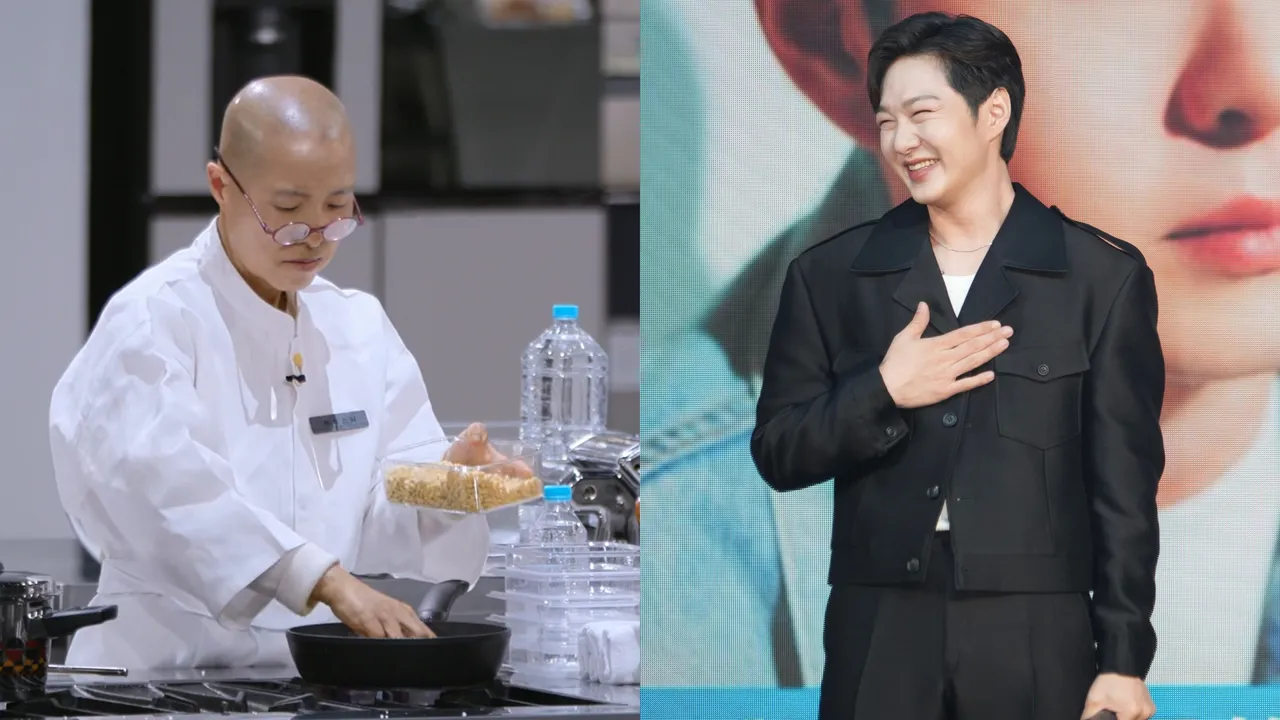 BTOB成员李昌燮（右图）是韩国头号寺刹饮食名匠善财法师的侄子。翻摄Netflix、资料照片