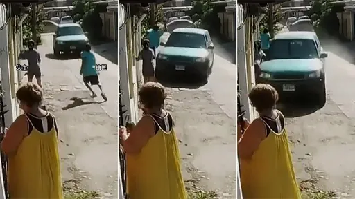 傻眼影片｜開車猛衝搶匪　正義女駕駛竟反將女失主撞死了