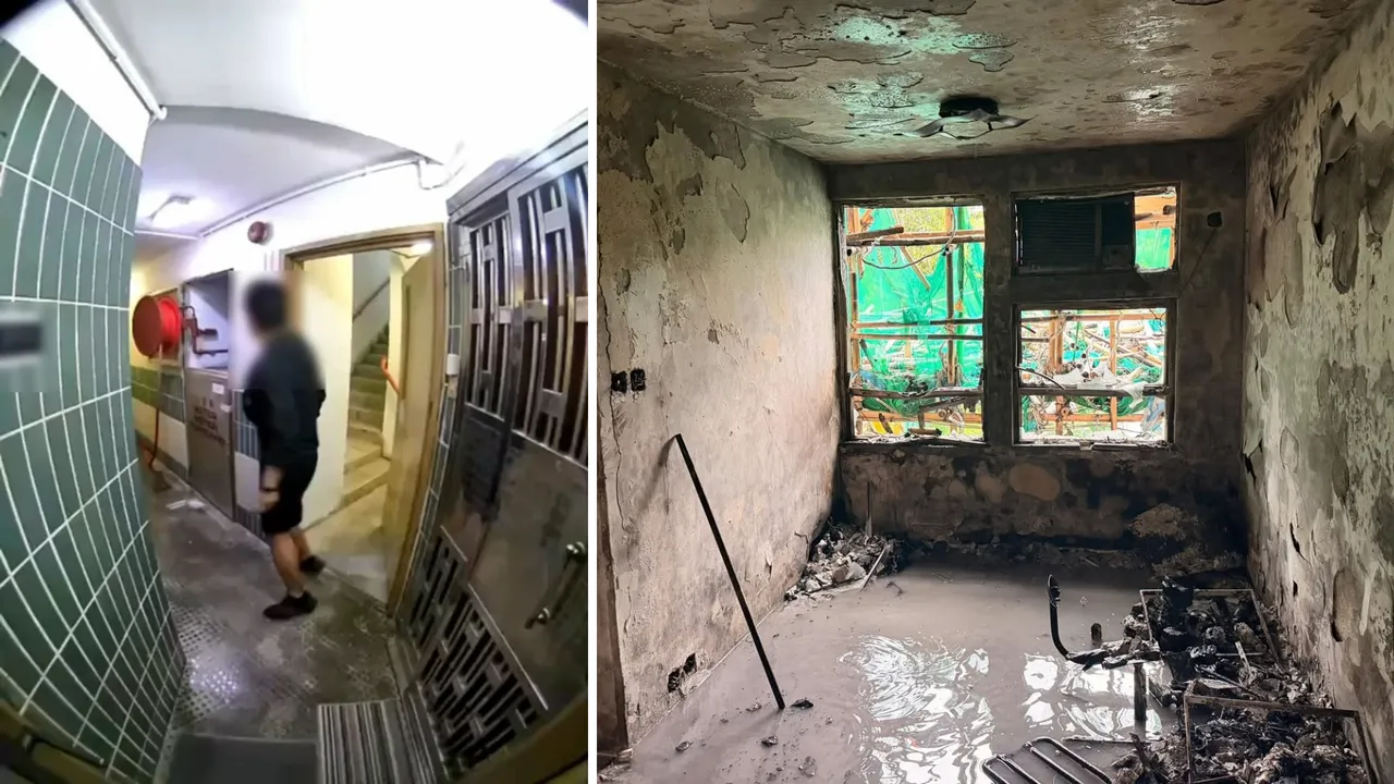 好心男火警拉警铃「怎样都不响」！宏福苑监视器画面疯传