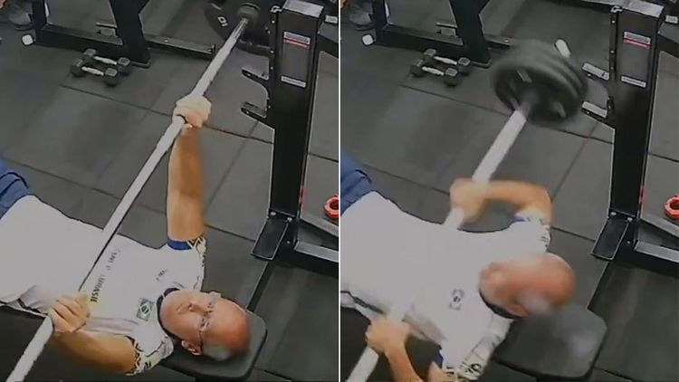 影片｜博物館長臥推遛手「槓鈴砸胸」　起身走3步突倒地喪命