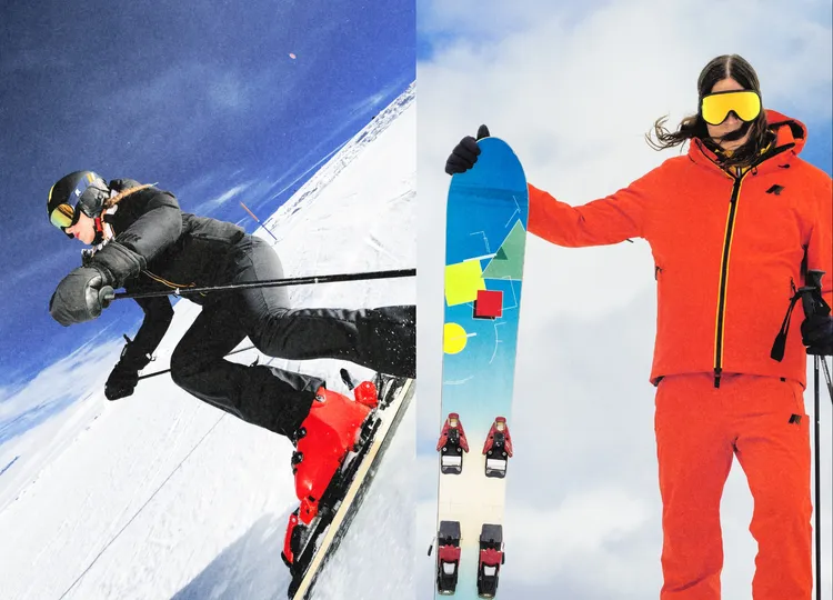 K-WAY Skiwear滑雪系列中的外套與滑雪褲皆採用雙層防水透氣面料。品牌提供