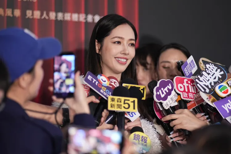 郭碧婷久违台湾媒体，对家里状况大方分享。彭欣伟摄