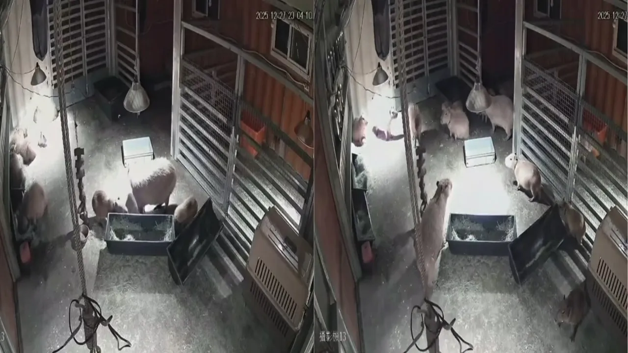 强震狂摇　宜兰农场水豚「有跑但不多！」超萌爆笑影片曝光