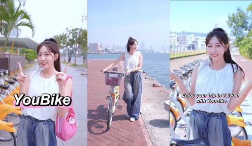朴宝剑骑 YouBike 2.0E 高雄街头被捕获！微笑单车秒推「外国人4步骤租车片」超贴心