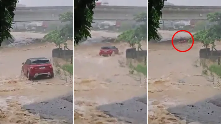 馬肯迪開車載妻小出門時遇到洪水擋路，他選擇開車硬衝，結果全家罹難。翻攝自X