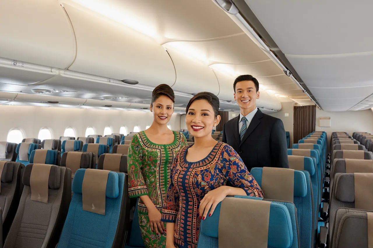 新加坡航空空服员。新航提供
