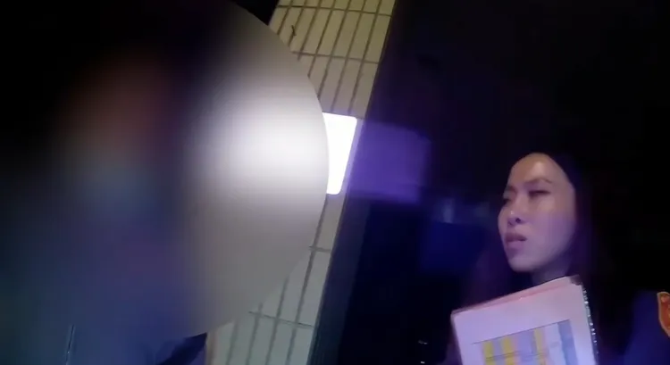 江男決定拒絕酒測。翻攝畫面