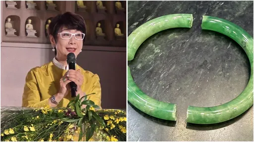 女主播跌倒「玉镯裂3截」　命理师曝：替主人挡灾「勿丢垃圾桶」