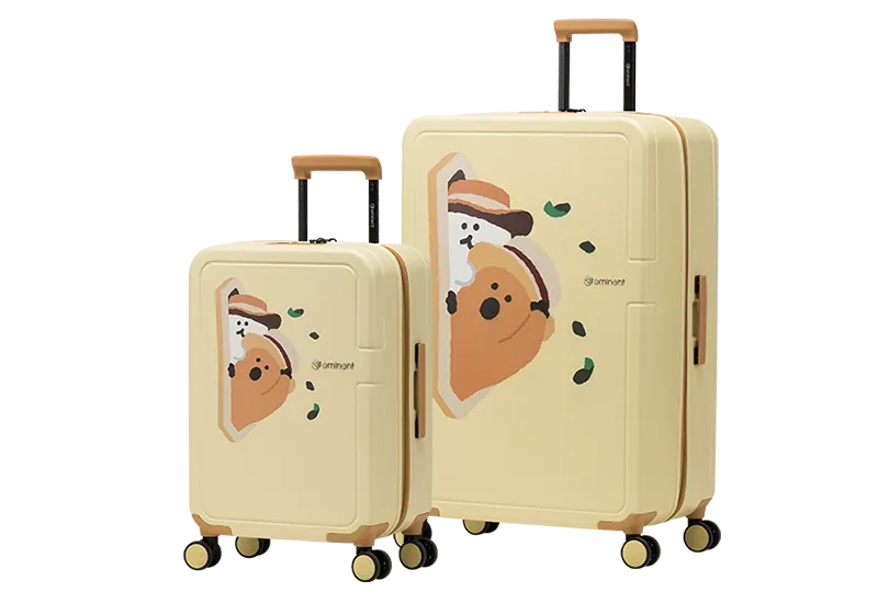 万国通路DINOTAENG行李箱20吋（左起）／9080元、28吋／1万1580元。品牌提供