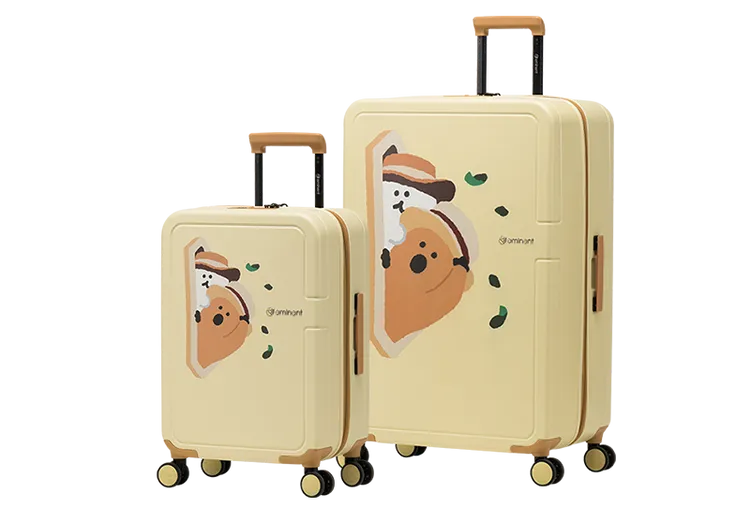 萬國通路DINOTAENG行李箱20吋（左起）／9080元、28吋／1萬1580元。品牌提供