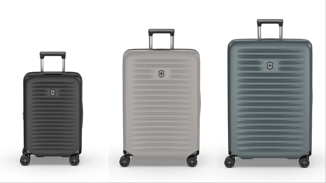 Victorinox Airox Advanced旅行箱Carry-on（左起）／1万7500元、M号／2万元、L号／2万2500元。品牌提供