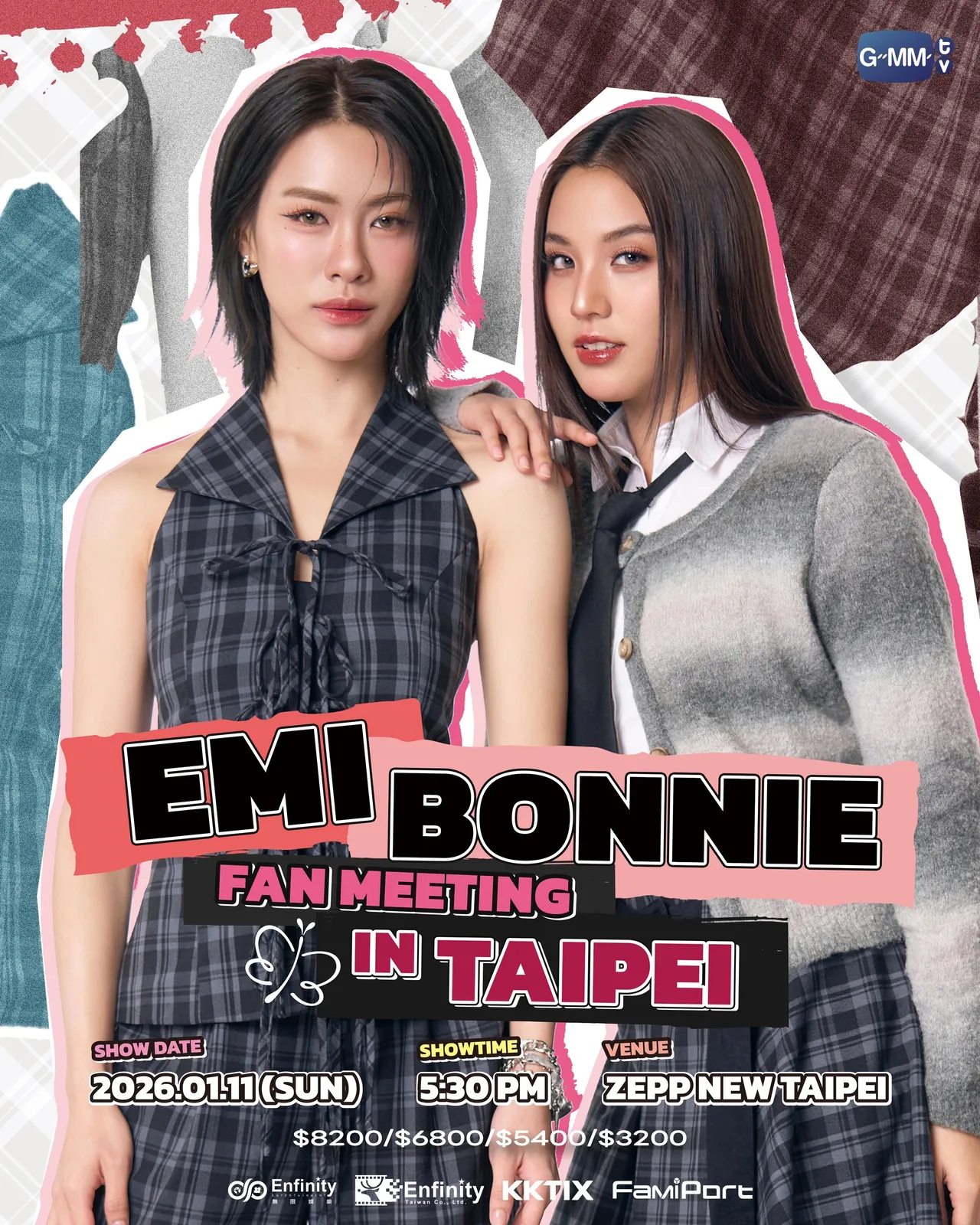 Emi（左）、Bonnie 2026年1月11日在Zepp New Taipei舉行見面會。無限娛樂提供