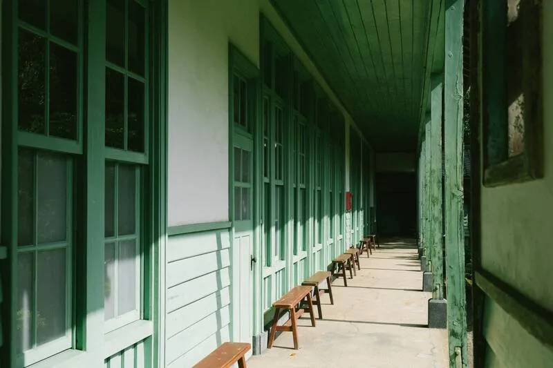 北投中心新村木造走廊。台湾观光创新协会提供