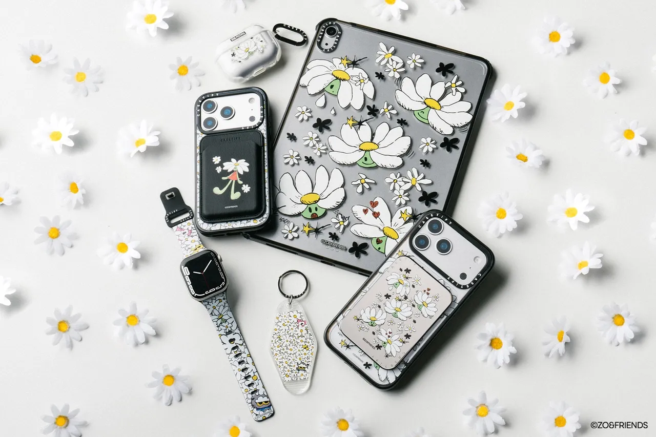 ZO&FRIENDS x CASETiFY 联名系列亦推出多款电子配件，并于限定门市推出限量包装礼盒，为粉丝打造专属收藏体验。CASETiFY提供