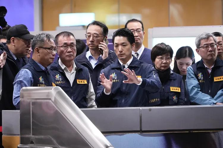 蔣萬安到場視察，演練將以3階段推進。彭欣偉攝