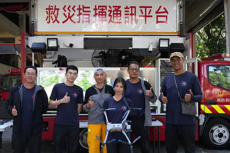 屏東特搜義消無人機分隊運用3D建模技術，建立第一手災害範圍影像資訊，助現場指揮官判斷情勢。翻攝畫面