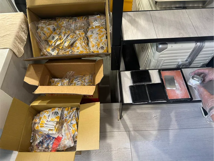 警方查扣大批毒品。翻攝畫面