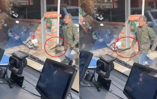 画面曝光！台中男追不到垃圾车竟持刀追砍清洁队员　杀人未遂送办