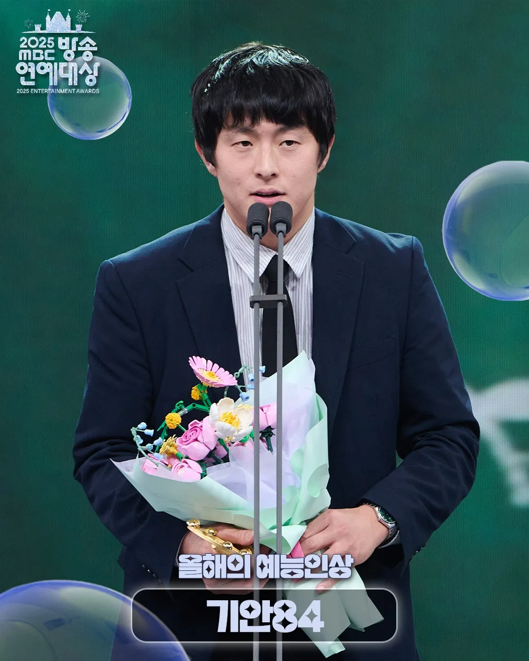 旗安84得到年度艺人奖。翻摄MBC