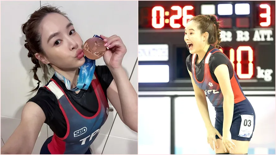 波波蓁陈又榕在世壮运举重项目中勇夺铜牌。翻摄自陈又榕脸书、世壮运提供