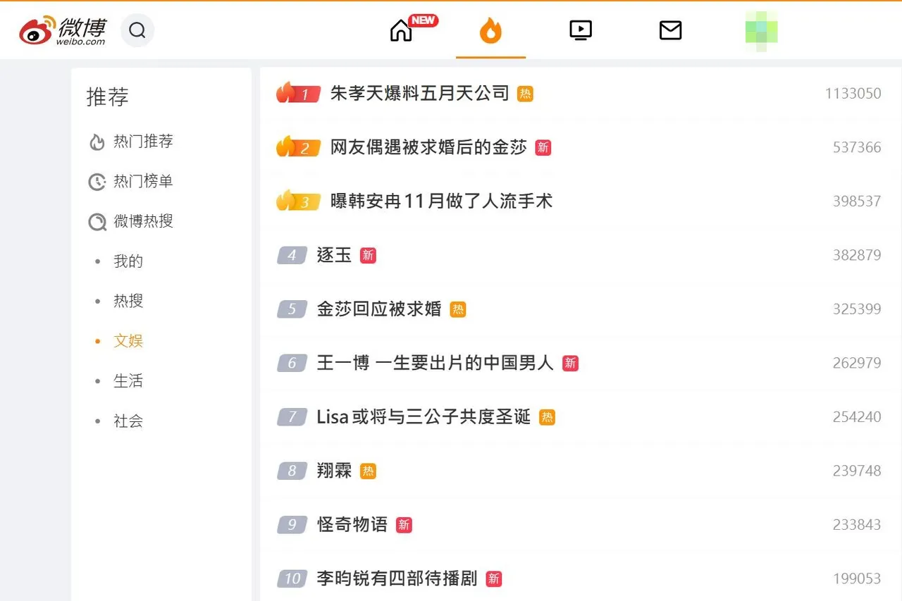 「朱孝天爆料五月天公司」冲上微博热搜文娱榜第一。翻摄微博