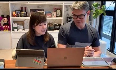 路永佳（左）与连胜武结婚16年。翻摄路永佳IG