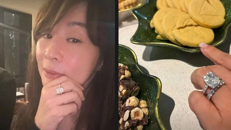 路永佳手上的5克拉钻戒，非常吸晴。翻摄路永佳IG