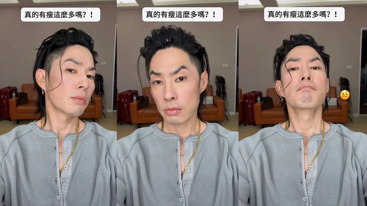 吴建豪拍片否认暴瘦。翻摄吴建豪微博