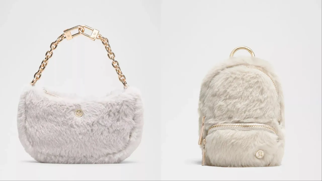 lululemon City Essentials Nano Shoulder Bag Plush Fleece（左）1680元、Everywhere Nano Backpack Plush Fleece（右）1280元。品牌提供