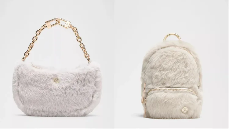 lululemon City Essentials Nano Shoulder Bag Plush Fleece（左）1680元、Everywhere Nano Backpack Plush Fleece（右）1280元。品牌提供