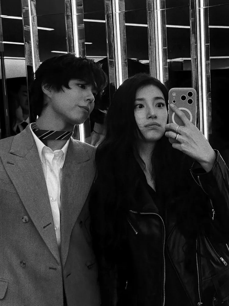 朴寶劍（左）與秀智。翻攝秀智IG