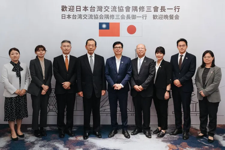 日本台灣交流協會會長隅修三首度訪高，高雄市長陳其邁歡迎就產業與教育合作等議題熱烈交流。翻攝畫面