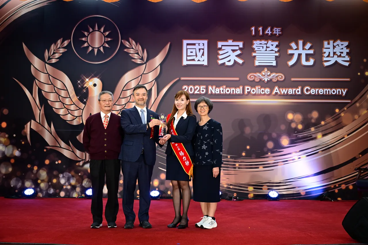 刑事警察局警務正楊力靜獲個人組查緝綜合評量類第2名。翻攝畫面