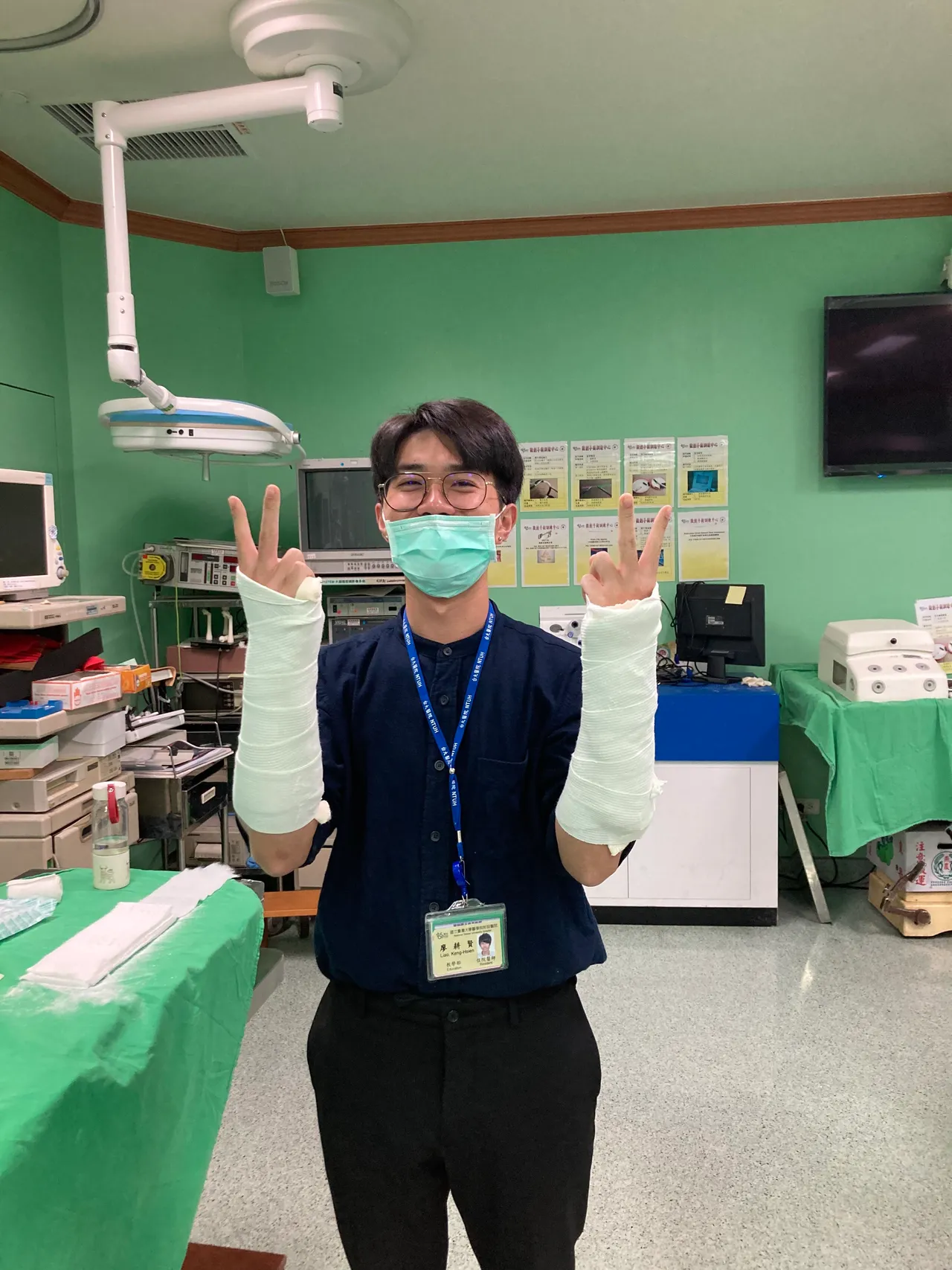 廖耕贤曾在台大医院担任住院医师。廖耕贤提供