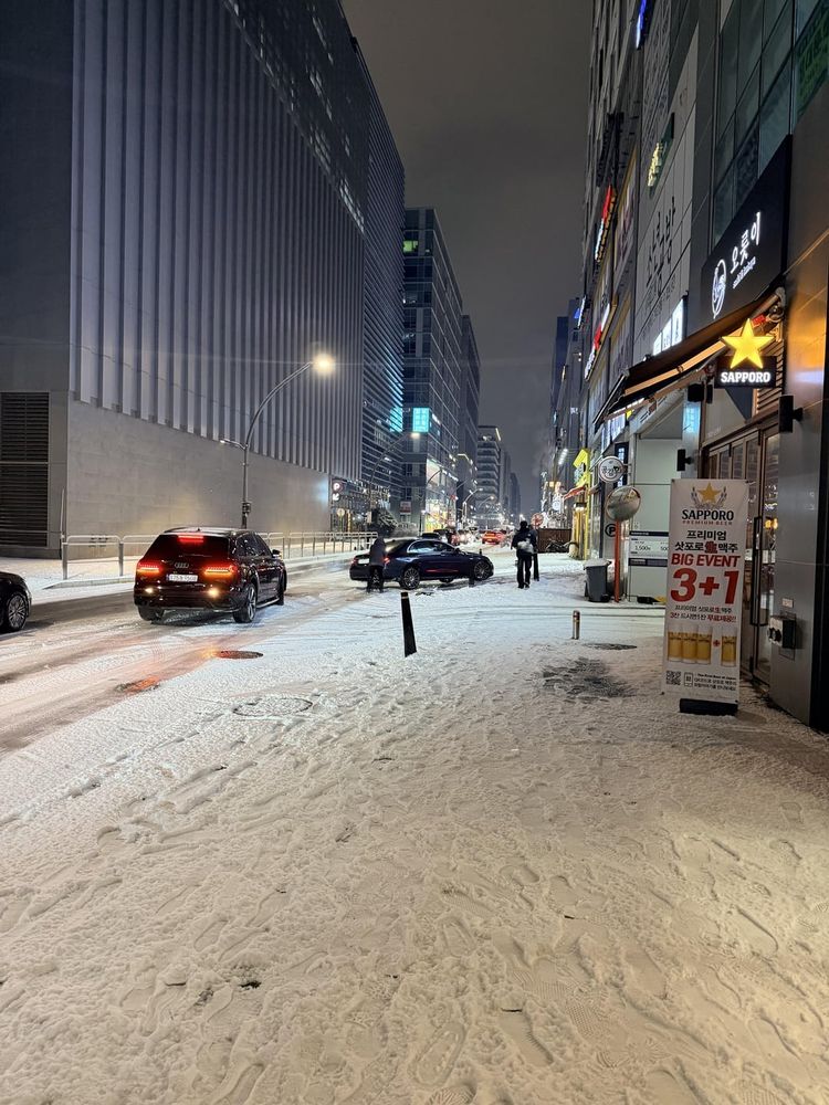 初雪不浪漫！ 首爾今冬首場大雪釀通勤災難！連環車禍、行人滑倒