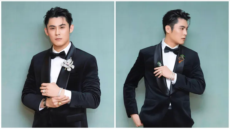 剛成為人父的陳奕今為舅舅的珠寶品牌「豆葉珠寶」走秀。品牌提供