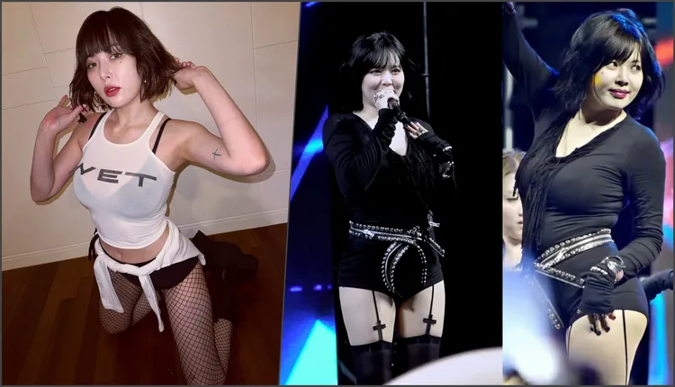 韓星泫雅疑似極端節食減重，在一個月內減重超過10公斤。合成圖