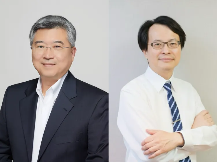 聯合再生能源執行長張為策（左）與事業總經理姜暭先（右）。聯合再生能源提供